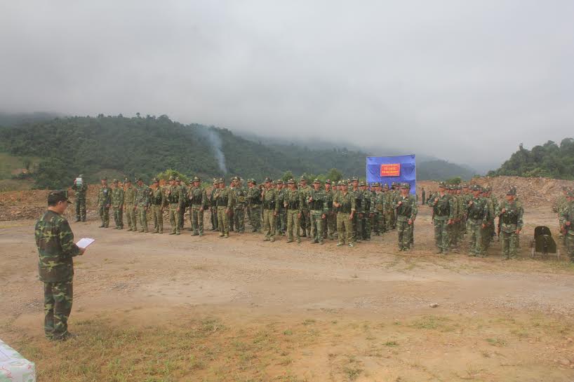 Các đơn vị thực hành tiếp nhận lực lượng dự bị động viên.